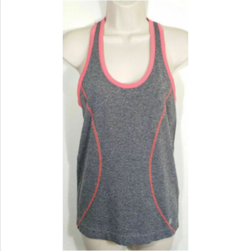 EBB & FLOW Racerback Tank Top Gray Orange 1643E1M